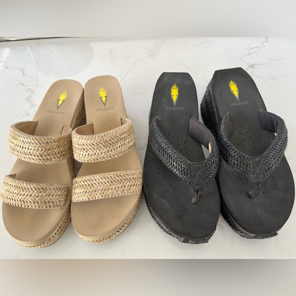 2 pairs of Volatile sandals.  Size 8.  Great summer staples in good condition.